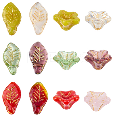 60Pcs 2 Styles Transparent Glass Beads GLAA-SC0002-96-1