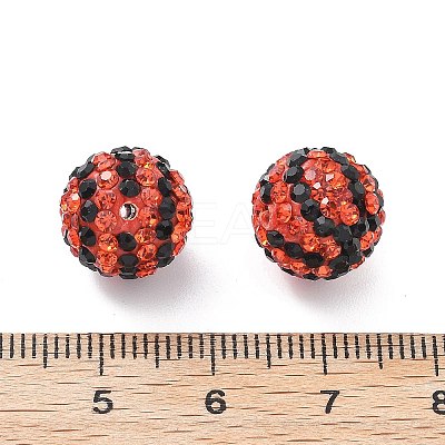 Polymer Clay Rhinestone Beads PORC-A027-01B-1