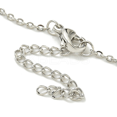 304 Stainless Steel Cable Chain Necklaces NJEW-H040-14P-1