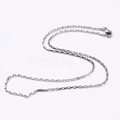 Mixed Style Stainless Steel & Brass Chain Necklaces STAS-XCP0001-29-1