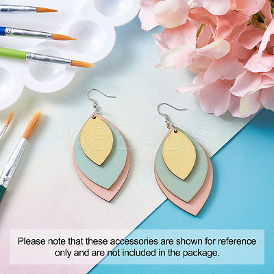 DIY Unfinished Wooden Pendant Earring Making Kits DIY-YS0001-16-1