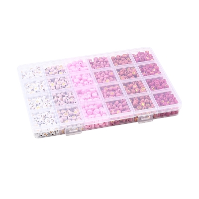 DIY Flat Round with Letter Acrylic Beads Bracelets Making Kits DIY-FS0008-90-1
