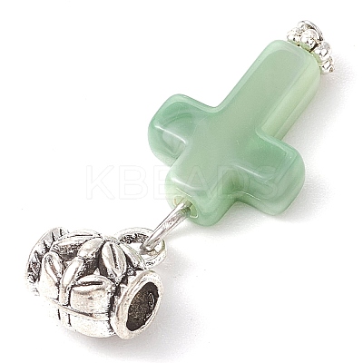 35Pcs 7 Colors Acrylic Imitation Gemstone Pendants PALLOY-JF03223-1
