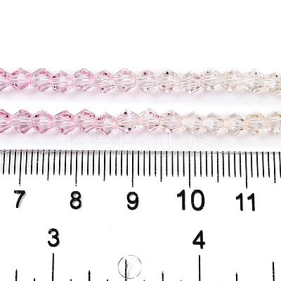 Gradient Color Baking Paint Glass Bead Strands DGLA-A039-T6mm-A01-1