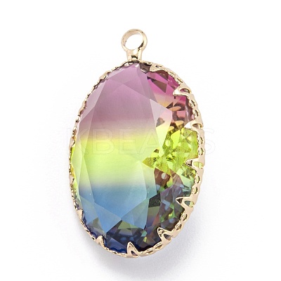 Two Tone Transparent Glass Pendants GLAA-F110-01C-1