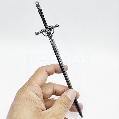 Alloy Flow Su Sword Hairpin Ancient Costume Headwear Hairpin Electroplating Pendant Sword LS-ST3423250-1