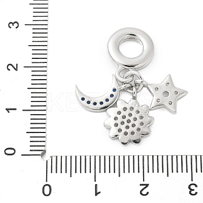 Brass Micro Pave Cubic Zirconia Pendants KK-S507-03P-1