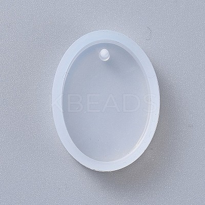 Oval Shape DIY Silicone Pendant Molds LS-X-AJEW-P038-01-1
