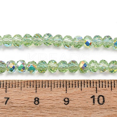 Electroplate Transparent Glass Beads Strands EGLA-A046-01A-04-1