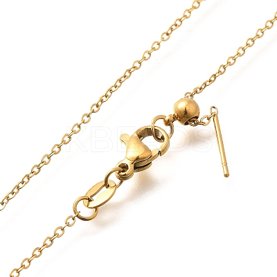 Stainless Steel Cable Chain Adjustable Slider Necklaces for Men Women NJEW-G160-01G-1