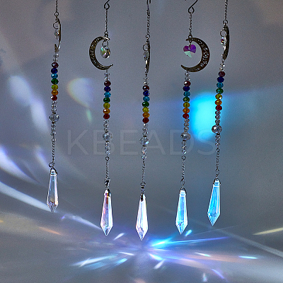 1 Set Alloy Moon Pendant Decorations HJEW-GA0001-36-1
