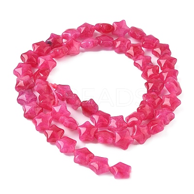 Dyed Natural Malaysia Jade Star Beads Strands G-Z080-A01-03-1