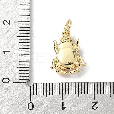 Insect Themes Brass Enamel Pendants KK-B155-01B-01G-1
