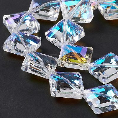 Faceted Glass Beads Strands EGLA-E030-01C-1