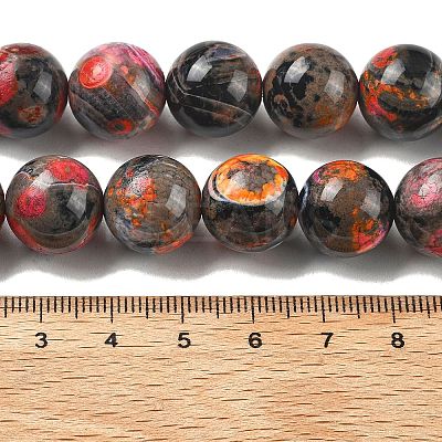 Natural Multi-Color Agate Beads Strands G-A261-B06-14mm-1