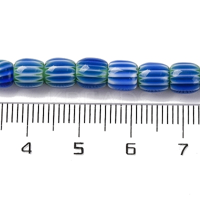 Handmade Lampwork Chevron Beads Strands LAMP-K041-01A-21-1