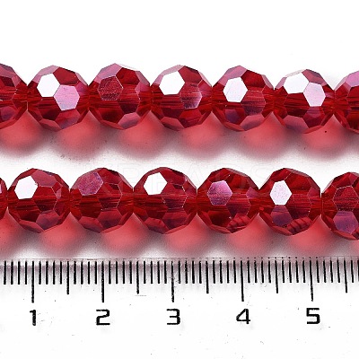 Electroplate Transparent Glass Beads Strands X-EGLA-A035-T10mm-A01-1