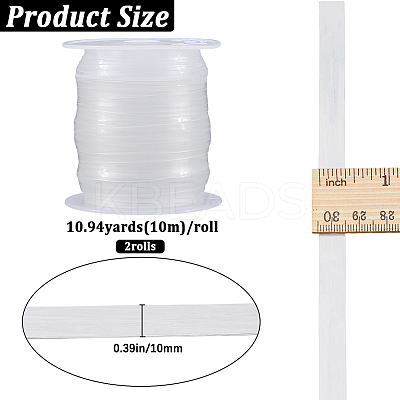 10M Invisible Stretchy TPU Plastic Transparent Elastic Strap EW-GF0001-06-1