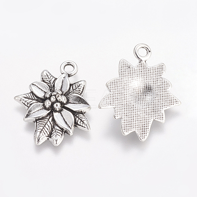 Tibetan Style Alloy Pendants TIBEP-GC120-AS-RS-1