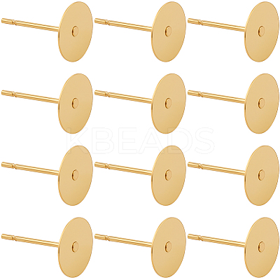 200Pcs 304 Stainless Steel Stud Earring Findings STAS-SC0010-27-1