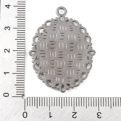 Tibetan Style Oval Alloy Pendant Cabochon Settings LS-TIBEP-Q054-44B-RS-1