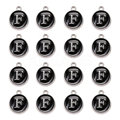 Platinum Plated Alloy Charms LS-ENAM-S118-02F-P-1
