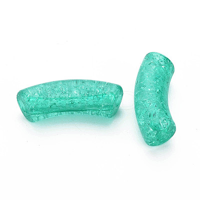 Transparent Crackle Acrylic Beads CACR-S009-001A-NM-1