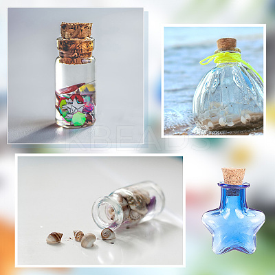 8Pcs 8 Colors Mini High Borosilicate Glass Bottle Bead Containers BOTT-DR0001-01-1