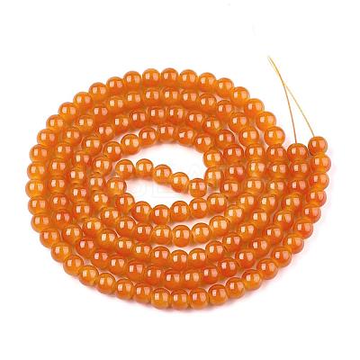 Baking Paint Imitation Jade Glass Round Bead Strands DGLA-Q021-6mm-12-1
