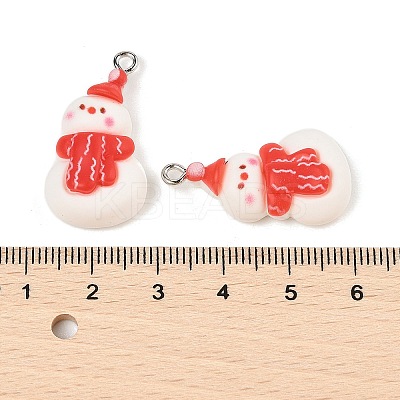 Christmas Theme Opaque Resin Pendants RESI-S08-05H-1