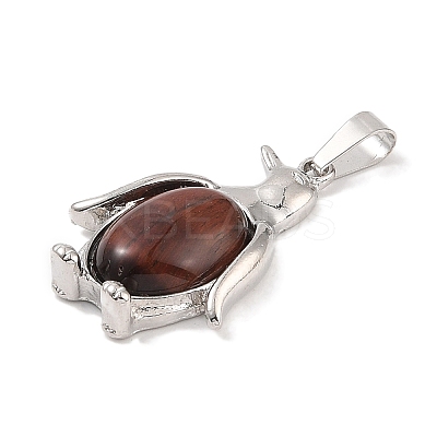 Dyed & Heated Natural Red Tiger Eye Pendants G-A224-02P-05-1
