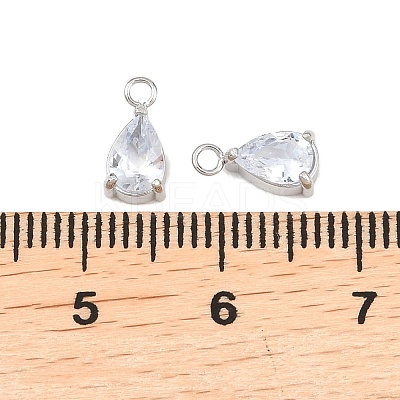 304 Stainless Steel Pave Cubic Zirconia Pendants STAS-P434-01P-1