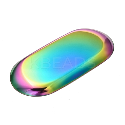 Oval 430 Stainless Steel Jewelry Display Plate STAS-P289-03MC-1