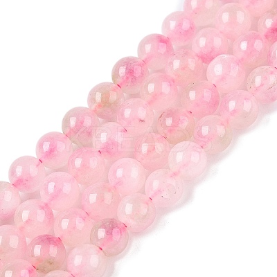 Dyed Natural White Jade Beads Strands G-T138-6mm-210-20-1