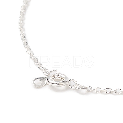 Natural Rose Quartz Bullet Pendant Necklace NJEW-JN04240-1