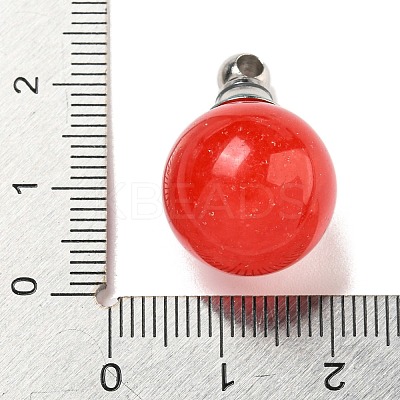 Natural Dyed White Jade Perfume Bottle Pendants G-K338-22P-12-1