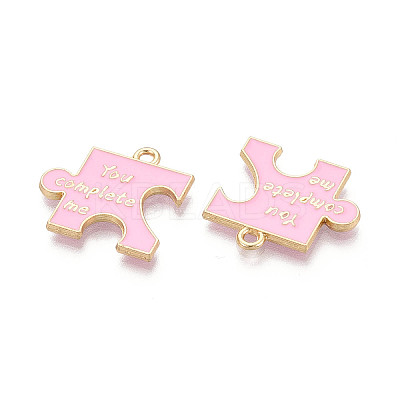 Alloy Enamel Pendants ENAM-T024-14B-G-1