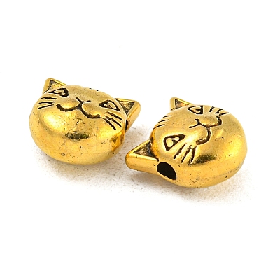 Tibetan Style Alloy Kitten Beads TIBEP-GC178-AG-NR-1