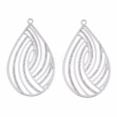 Tarnish Resistant 304 Stainless Steel Filigree Pendants LS-STAS-T057-06P-1