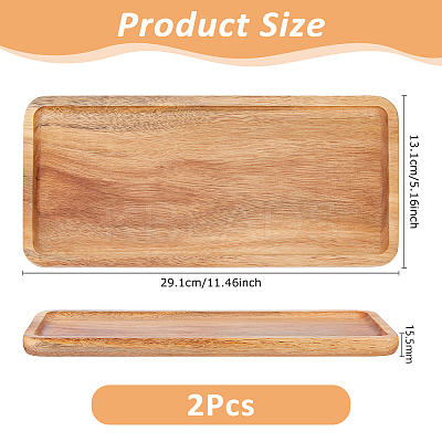 Acacia Wooden Serving Trays AJEW-WH0455-193B-1