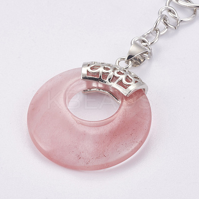 Natural & Synthetic Mixed Stone Keychain KEYC-P041-D-1