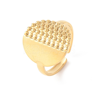 304 Stainless Steel Open Cuff Rings for Women RJEW-K309-02G-1