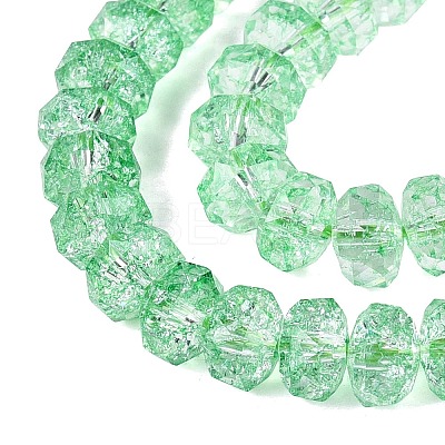 Crackle Transparent Glass Beads Strands GLAA-N068-03A-05-1