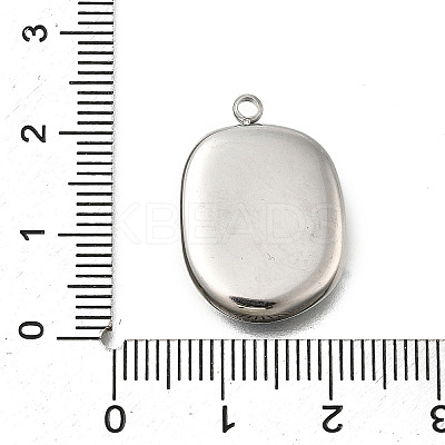 304 Stainless Steel Pave Natural Paua Shell Pendants STAS-Z125-01B-P-1