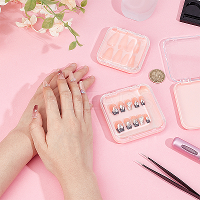 20Pcs Transparent Plastic Nail Art Tool Storage Box CON-BC0007-03B-1