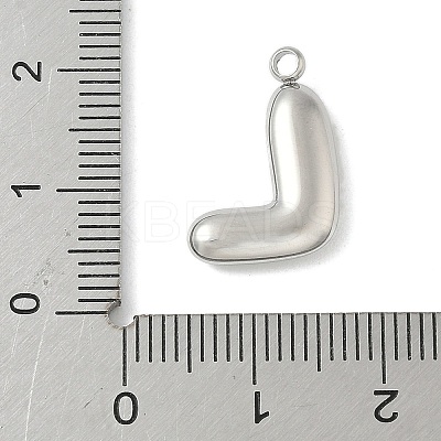 304 Stainless Steel Initial Pendants STAS-S186-12L-P-1
