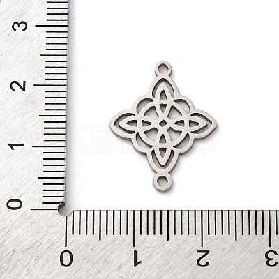 201 Stainless Steel Hollow Witch Knot Connector Charms STAS-V014-02P-1