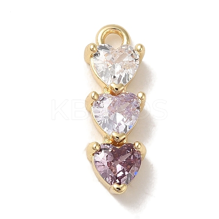 Brass Cubic Zirconia Pendants LS-KK-G499-07G-04-1