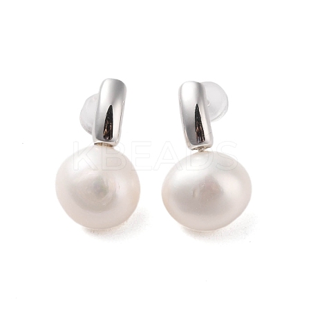 925 Sterling Silver Studs Earring EJEW-H002-08P-1