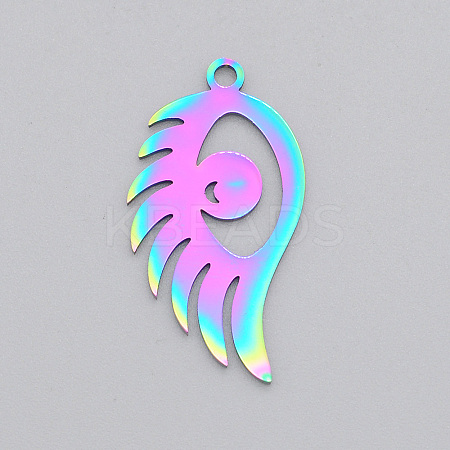 Ion Plating(IP) 201 Stainless Steel Pendants STAS-T056-LA475-1